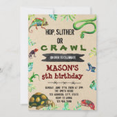 Uitnodiging voor feestdag van Reptiel (Voorkant)