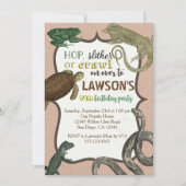 uitnodiging voor feestdag van Reptile Animas (Voorkant)