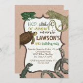 uitnodiging voor feestdag van Reptile Animas (Voorkant / Achterkant)