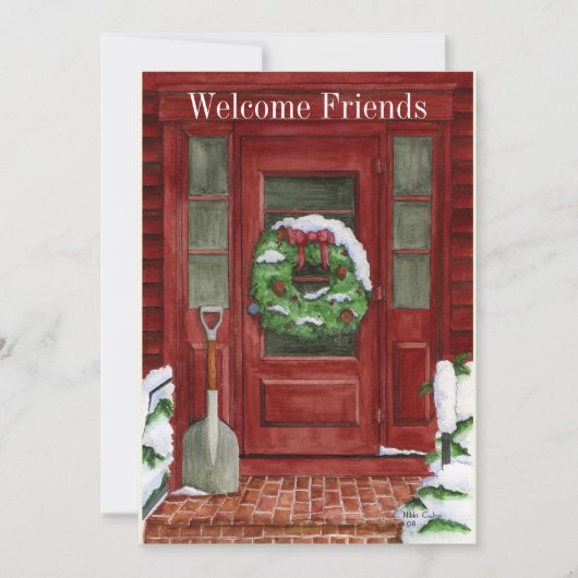 Uitnodiging voor feestdag voor deur (Voorkant)