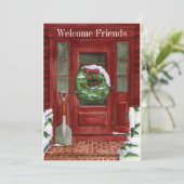 Uitnodiging voor feestdag voor deur (Staand voorkant)