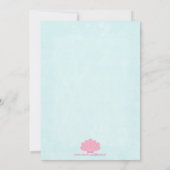 Uitnodiging voor feestdag voor meisjes (Achterkant)