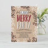 Uitnodiging voor feestdag zeer prettige feestdagen (Staand voorkant)