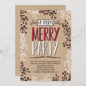 Uitnodiging voor feestdag zeer prettige feestdagen (Voorkant / Achterkant)