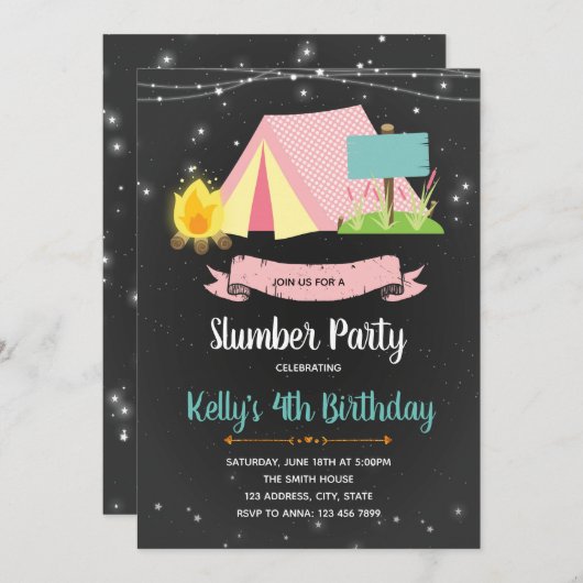 Uitnodiging voor feestdagen (Voorkant / Achterkant)