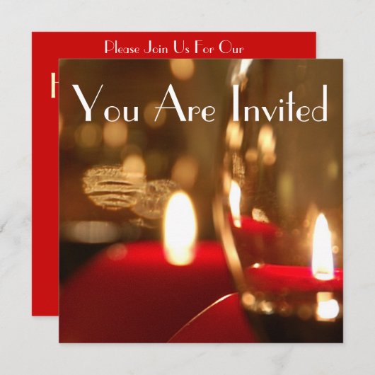 Uitnodiging voor feestdagen (Voorkant / Achterkant)