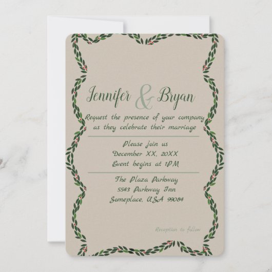 Uitnodiging voor feestdagen (Voorkant)