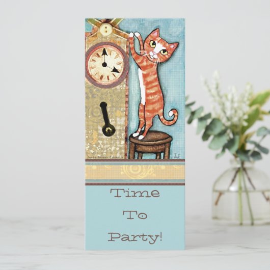 Uitnodiging voor feestdagen - Aangepast (Staand voorkant)