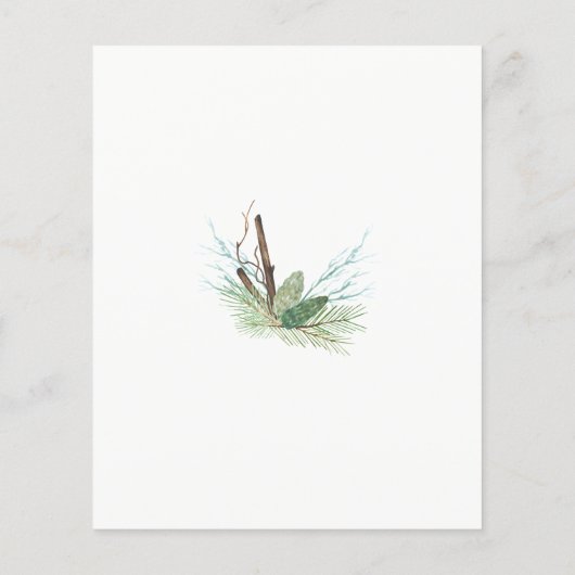 Uitnodiging voor feestdagen in de winter (Achterkant)