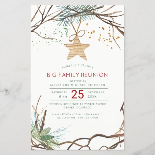 Uitnodiging voor feestdagen in de winter flyer (Voorkant)