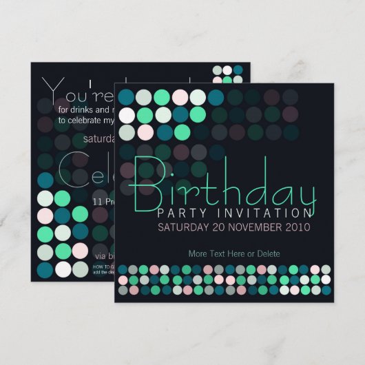 Uitnodiging voor feestdagen in The House Party (Voorkant / Achterkant)