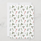 Uitnodiging voor feestdagen, kerstmis, Baby shower (Achterkant)