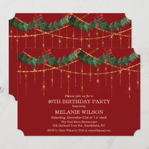 UITNODIGING VOOR FEestdagen Kerstmis Verjaardag - 