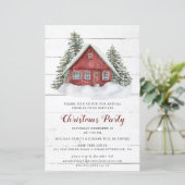 Uitnodiging voor feestdagen met een trouwe Cabin (Staand voorkant)