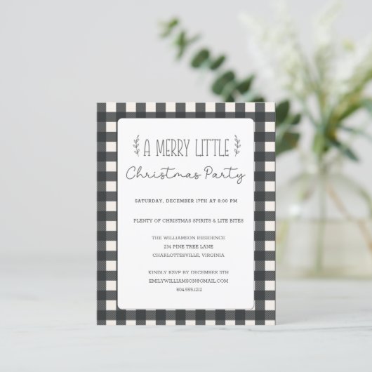 Uitnodiging voor feestdagen met feestdagen voor fe (Staand voorkant)