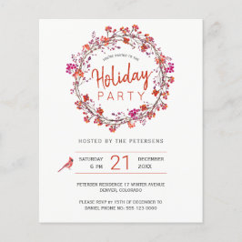 Uitnodiging voor feestdagen met kerstwintervakanti flyer