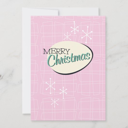 Uitnodiging voor feestdagen met Retro-kerstfeest (Achterkant)