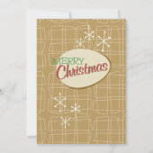 Uitnodiging voor feestdagen met Retro-kerstfeest (Achterkant)