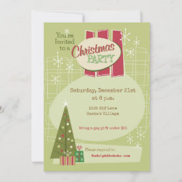 Uitnodiging voor feestdagen met Retro-kerstfeest