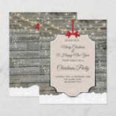 Uitnodiging voor feestdagen tijdens winterwinter (Voorkant / Achterkant)