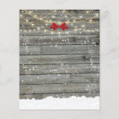 Uitnodiging voor feestdagen tijdens winterwinter (Achterkant)