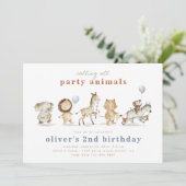 Uitnodiging voor feestdagen voor dieren | Partijdi (Staand voorkant)