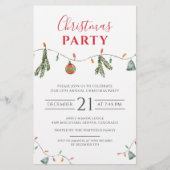 Uitnodiging voor feestdagen voor kerstfeestdagen briefpapier (Voorkant)