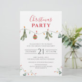 Uitnodiging voor feestdagen voor kerstfeestdagen briefpapier (Staand voorkant)