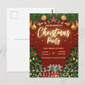 Uitnodiging voor feestelijk kerstfeest (Voorkant / Achterkant)
