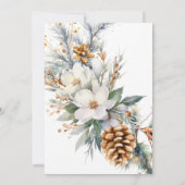 Uitnodiging voor feestelijk kerstfeest | Waterverf (Achterkant)