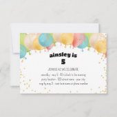 Uitnodiging voor feestelijke ballonfeest (Voorkant)