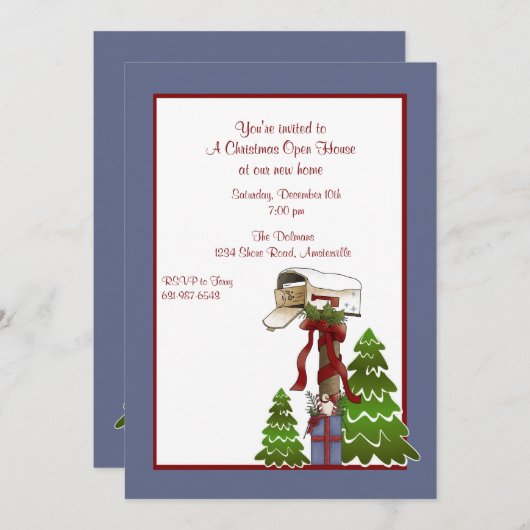 Uitnodiging voor feestelijke e-mail (Voorkant / Achterkant)