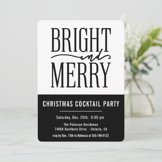 Uitnodiging voor feestelijke en feestelijke modern (Staand voorkant)