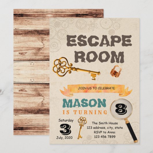 Uitnodiging voor feestelijke feestdagen (Voorkant / Achterkant)