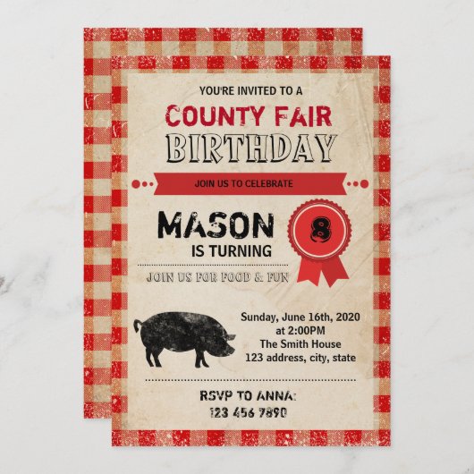 Uitnodiging voor feestelijke feestdagen (Voorkant / Achterkant)