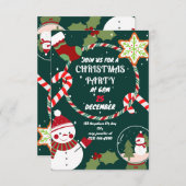 Uitnodiging voor feestelijke feestdagen informatiekaartje (Voorkant / Achterkant)