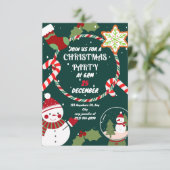 Uitnodiging voor feestelijke feestdagen informatiekaartje (Staand voorkant)