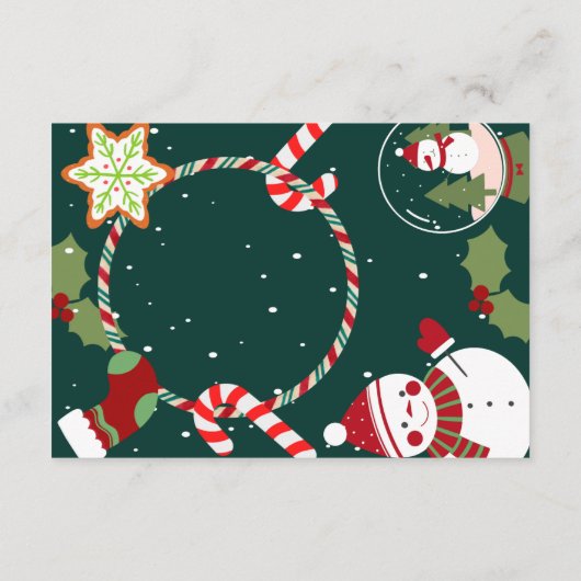 Uitnodiging voor feestelijke feestdagen informatiekaartje (Achterkant)