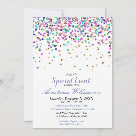 UITNODIGING VOOR FEESTELIJKE GEBEURTENISSEN (Voorkant)