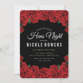 Uitnodiging voor feestelijke Hennen Nacht met Rode (Voorkant)