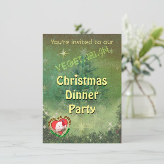 Uitnodiging voor feestelijke kerst (Staand voorkant)