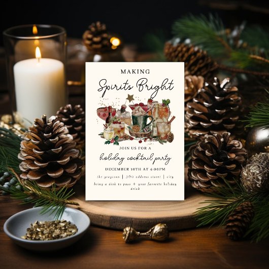 Uitnodiging voor feestelijke kerstborrel | Vrolijk