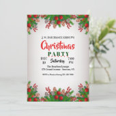 Uitnodiging voor feestelijke kerstfeest (Staand voorkant)