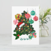 Uitnodiging voor feestelijke kerstfeest | Geperson (Staand voorkant)