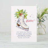 Uitnodiging voor feestelijke schaatspartij (Staand voorkant)
