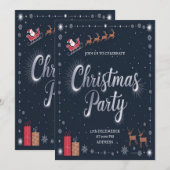 Uitnodiging voor feestelijke Sinterklaas Kerstpart (Voorkant / Achterkant)