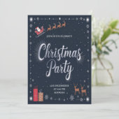 Uitnodiging voor feestelijke Sinterklaas Kerstpart (Staand voorkant)