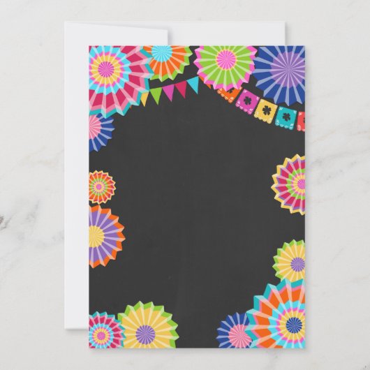 Uitnodiging voor feestelijke verlovingspartij Mexi (Achterkant)