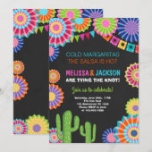 Uitnodiging voor feestelijke verlovingspartij Mexi (Voorkant / Achterkant)