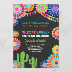 Uitnodiging voor feestelijke verlovingspartij Mexi